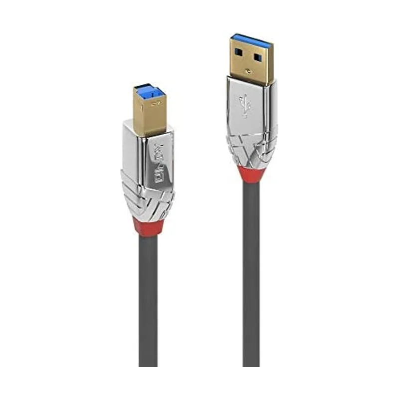 Lindy 36660 cable USB 0,5 m USB 3.2 Gen 1 3.1 Gen 1 USB A USB B Cromo