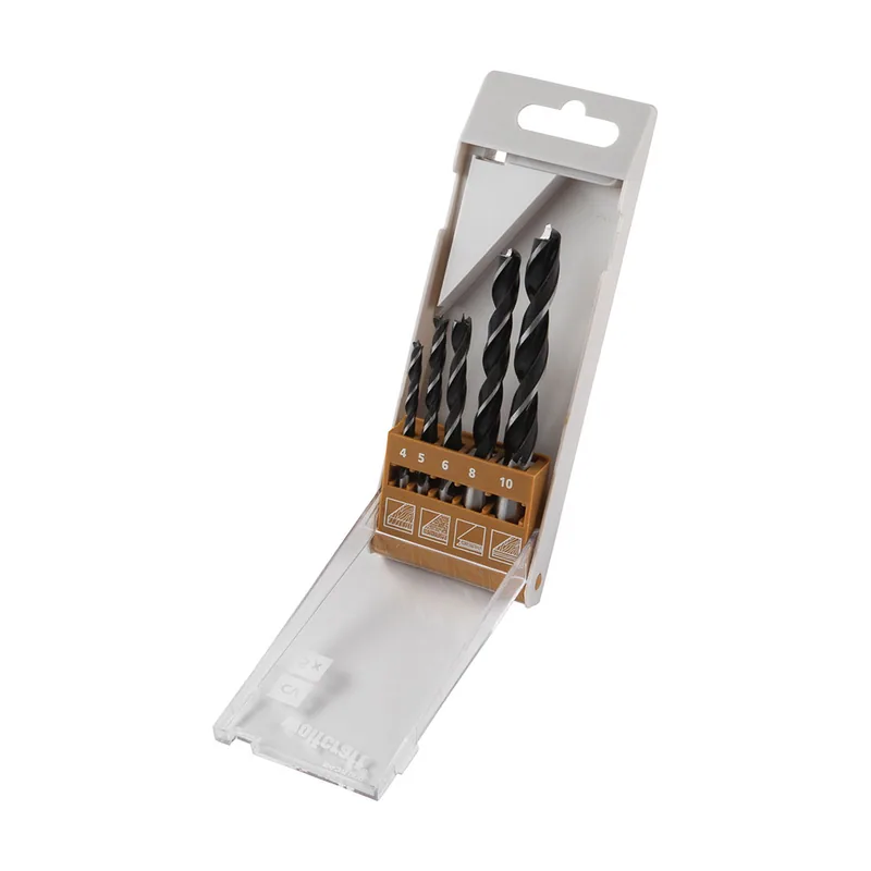 Wolfcraft Juego de brocas espirales para madera