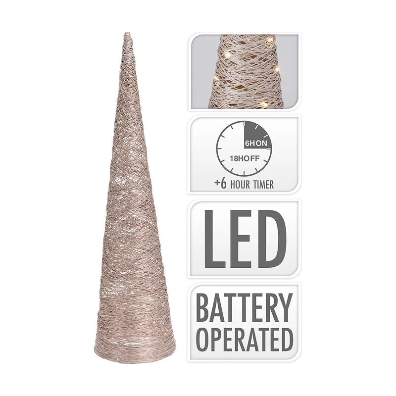 BigBuy Christmas Edp 72103 Arbol en Forma de Cono con 40 Leds