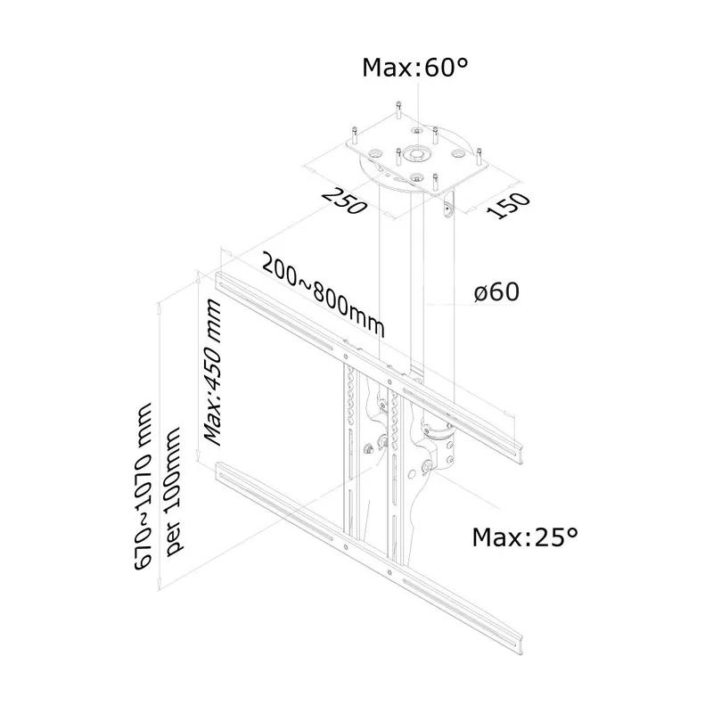 Neomounts NewStar PLASMA-C100BLACK