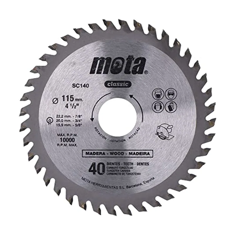 Mota Edp 39551 Sierra Circular Widia 115mm 40 Dientes Clp18 Sc140-P