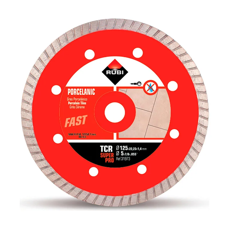 Rubi 31973 Disco Diamante gres porcelánico turbo TCR 125 mm SUPERPRO