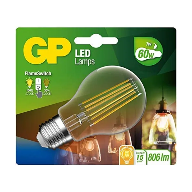 GP Lighting LED FlameSwitch E27