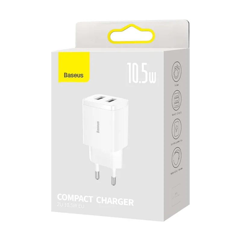 Baseus Compact Universal Blanco Corriente alterna Interior