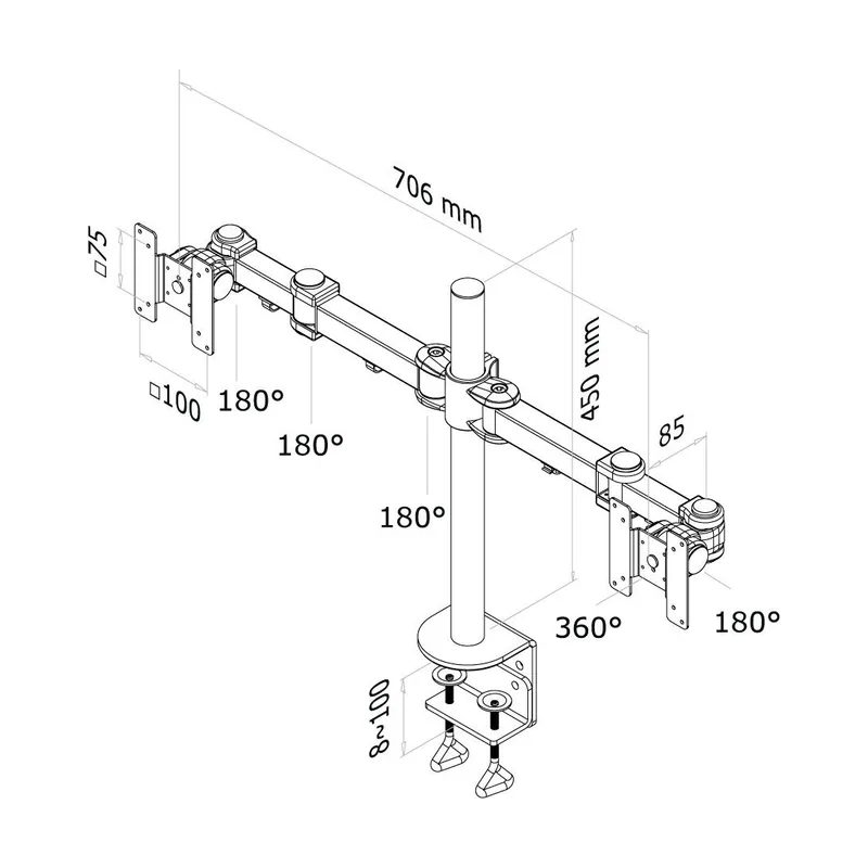 Neomounts Soporte de escritorio para pantalla plana