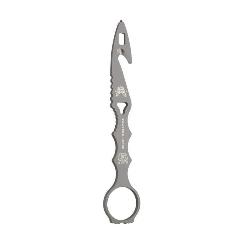 Benchmade Benchmark STE-179GRY Cuchillo táctico liso con cuchilla gancho de rescate