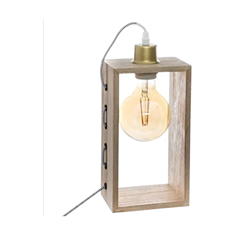 Atmosphera Lámpara rectangular de madera
