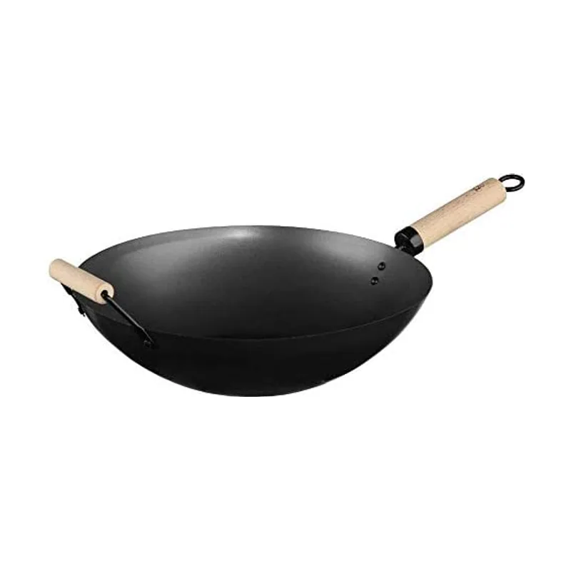 5five SECRET DE GOURMET 76549 Wok de Acero con Mango de Madera