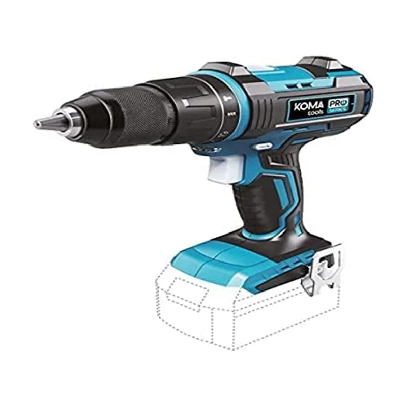 Koma tools Taladro percutor/atornillador 20v brushless sin batería ni cargador portabrocas ø13mm 22x25cm pro series battery