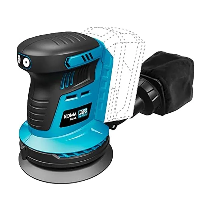 Koma tools Lijadora excentrica 20v brushless sin batería ni cargador 13x30x15cm pro series battery