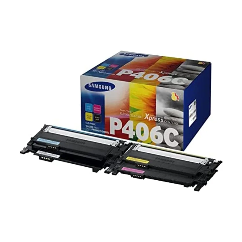 HP Samsung Paquete de 4 Cartuchos de Tóner CLT-P406C cian/magenta/amarillo/negro