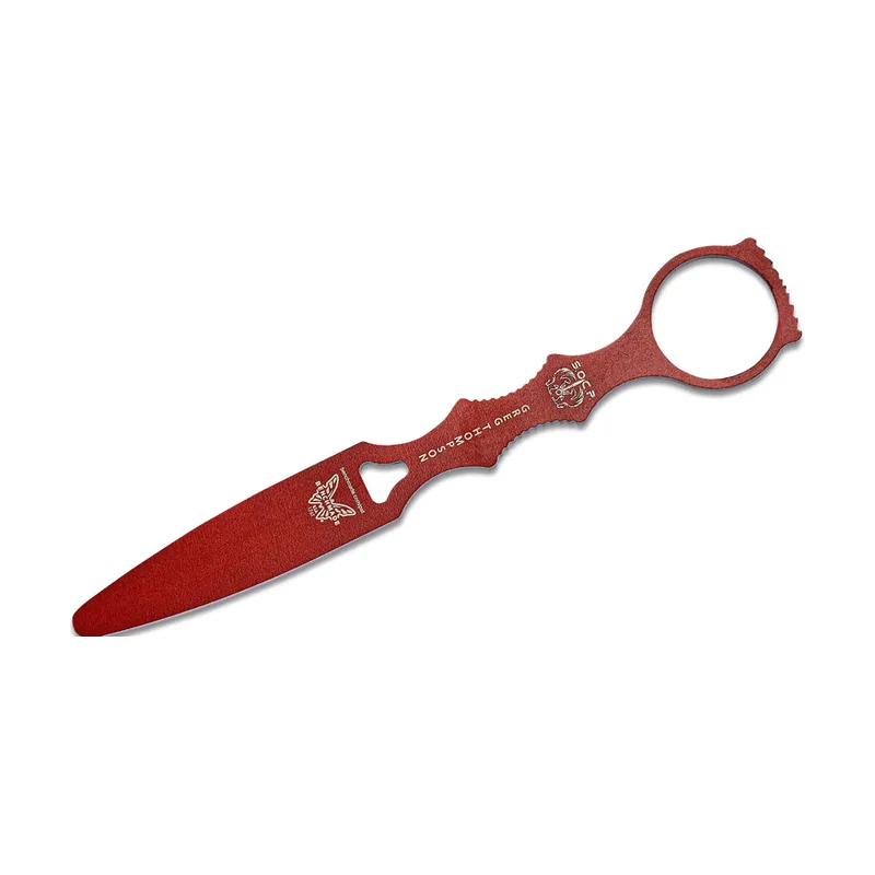 Benchmade STE-176T Cuchillo de entrenamiento sin filo con Acero inoxidable 440C 58-60 HRC de 18,42 cm y Funda moldeada con agujero