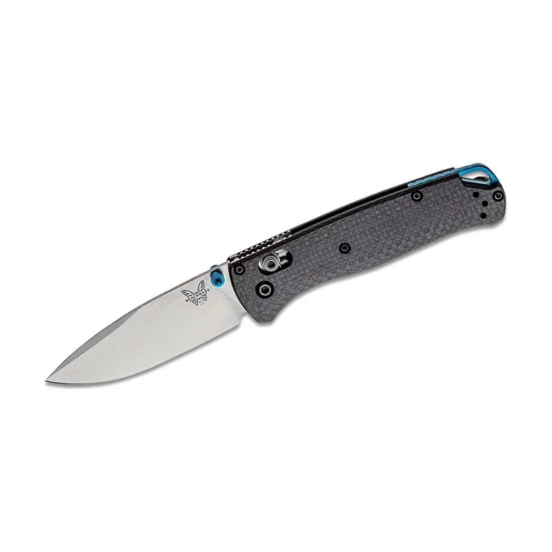 Benchmade STE-535-3 Cuchillo plegable Bugout hoja lisa CPM-S90V acero inoxidable 59-61 HRC) de largo 18,95 Mango de Acero al carbono con forros