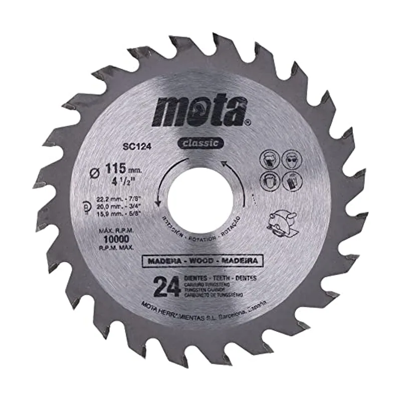 Mota Edp 39550 Sierra Circular Widia 115mm 24 Dientes Clp18 Sc124-P