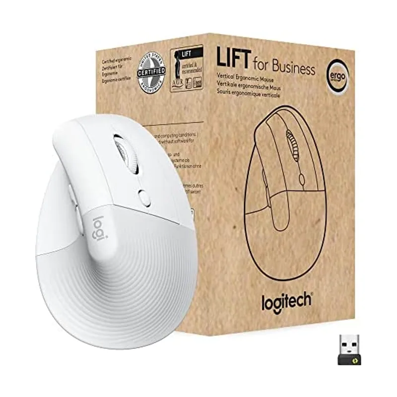 Logitech Lift for Business ratón mano derecha RF Wireless + Bluetooth Óptico 4000 DPI
