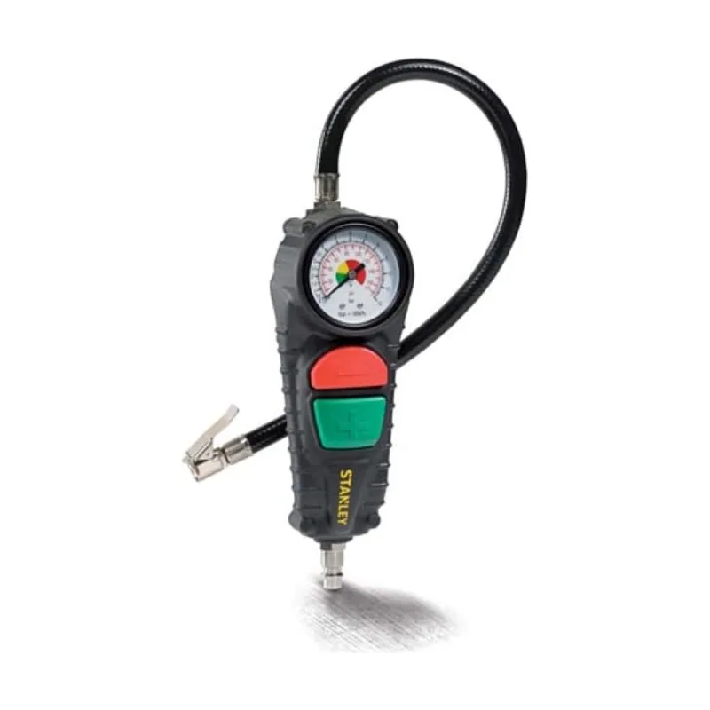 Nu air Stanley Manómetro de presión de neumáticos con manguera de 40 cm para compresor