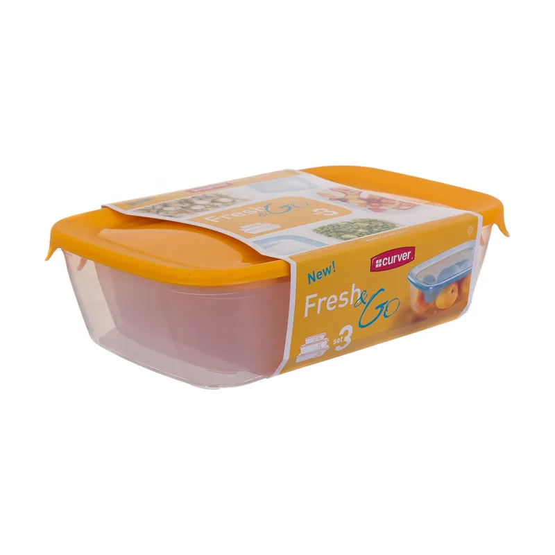 Keter Contenedores Curver Freezer-Seguros Cuadrados de Almacenamiento de Alimentos con Tapa