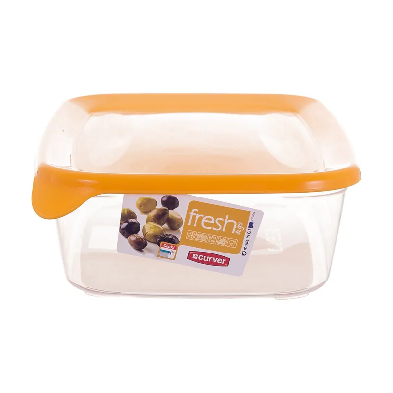 Keter Contenedores Curver Freezer-seguros rectangulares de almacenamiento de alimentos de plástico con tapa