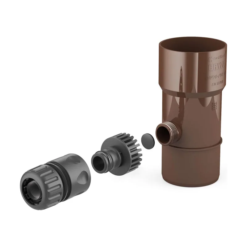 Cellfast BRYZA® Desagüe de canalón para depósito de agua de lluvia DN Ø63 mm de diámetro
