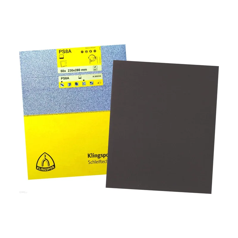 Klingspor arkusze ścierne na podłożu papierowym 230mm x 280mm ps8a na mokro gr. 320 50szt.