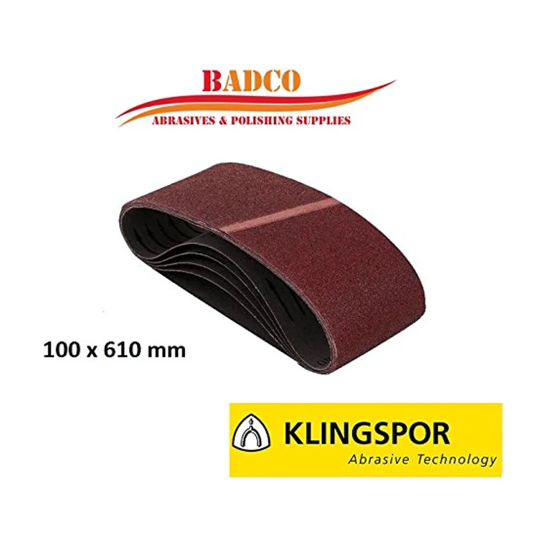 Klingspor 10 x de papel de lija 100 x 610 mm ls307 X