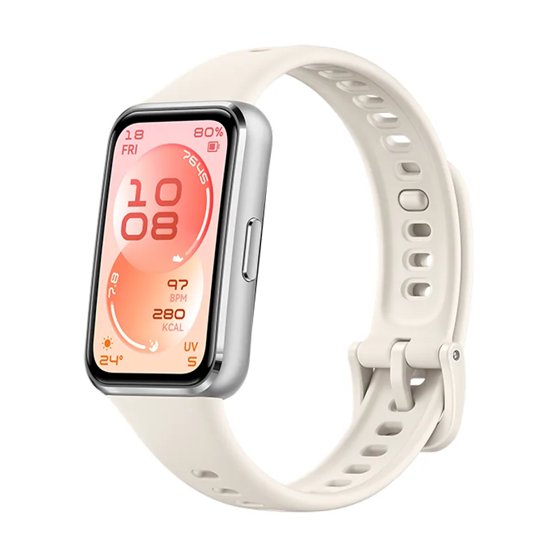 Huawei Band 11 Blanco Fluoroelastómero Caja de Aleación de Aluminio