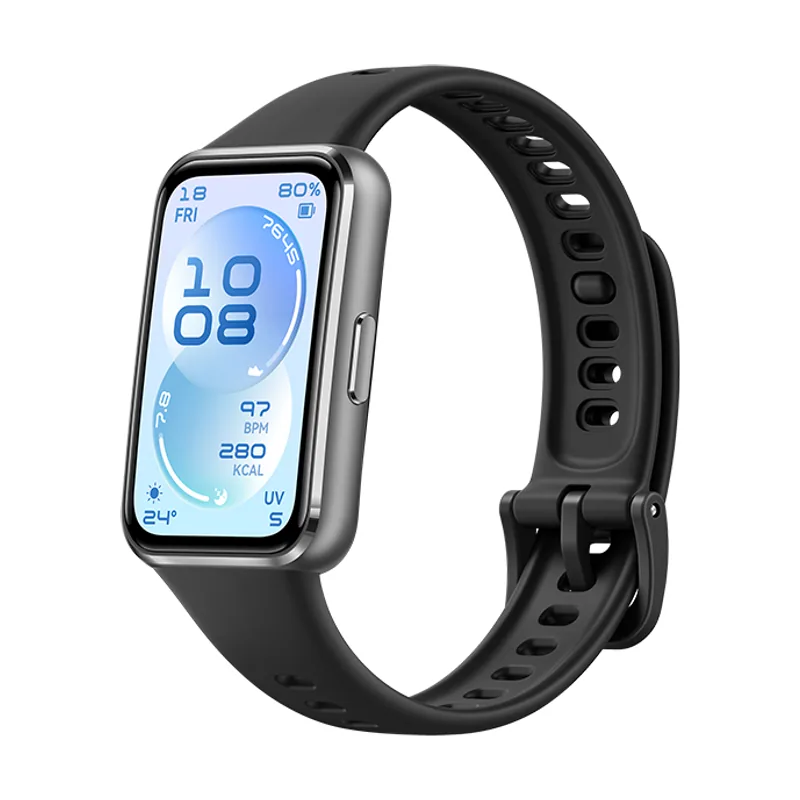 Huawei Band 11 Negro Fluoroelastómero Caja de Aleación de Aluminio