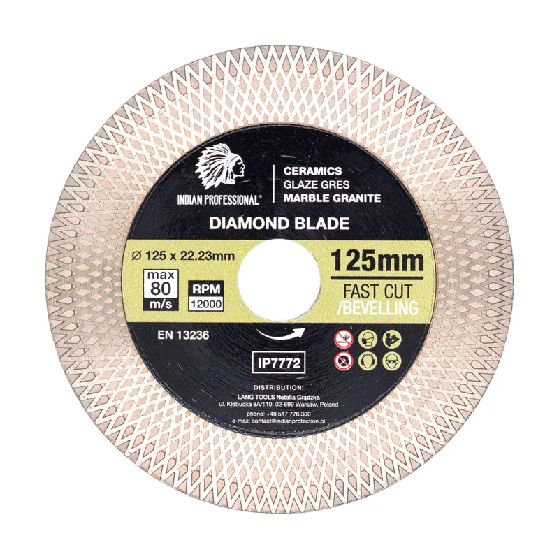 Indian professional Tarcza diamentowa 125mm x 1,9mm x 22,2mm fast cut
