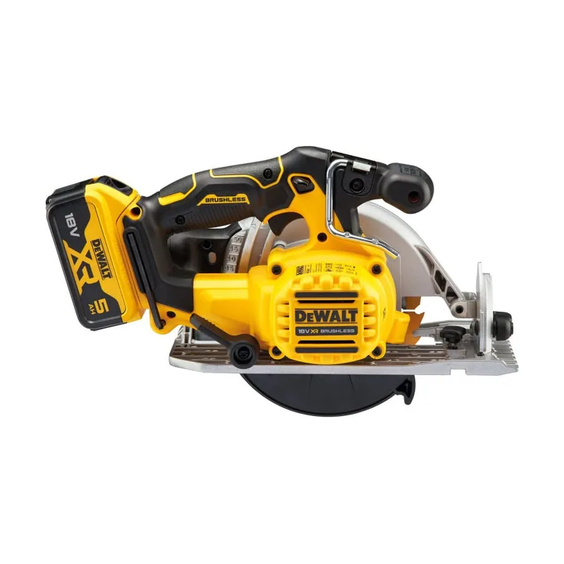 DeWalt Sierra circular 165 mm XR 18 V + 2 baterías 5Ah + caja Tstak DCS565P2-QW