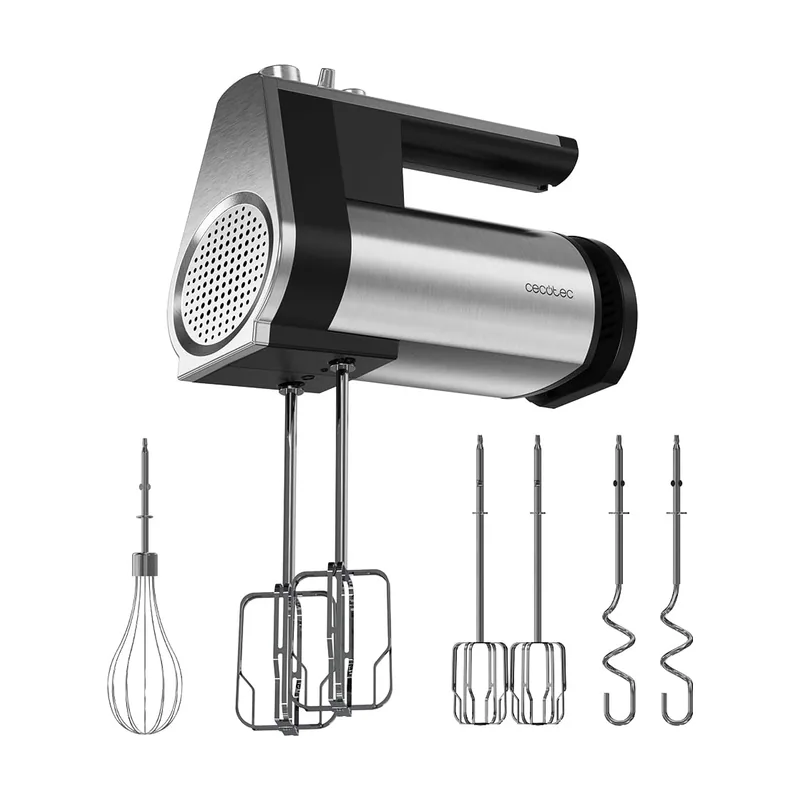 Cecotec Batidora de Varillas PowerTwist 500 Full Steel. 500 W