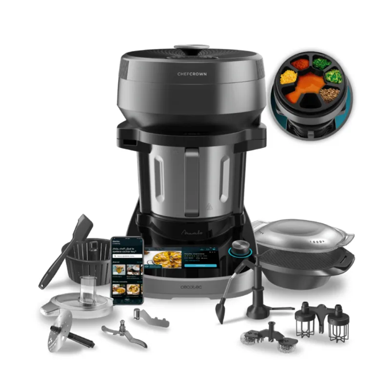 Cecotec Robot de Cocina Multifunción con Dispensador de Alimentos Mambo CooKing Unique. 2200W