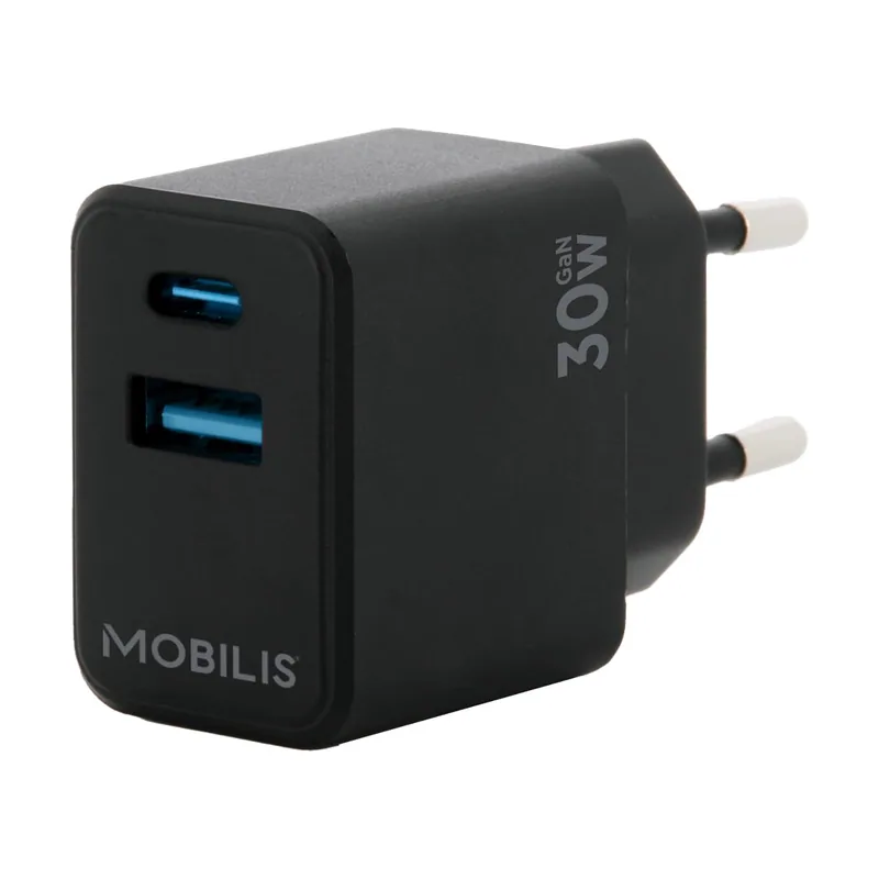 Mobilis 001362 cargador de dispositivo Universal Negro Corriente alterna Auto