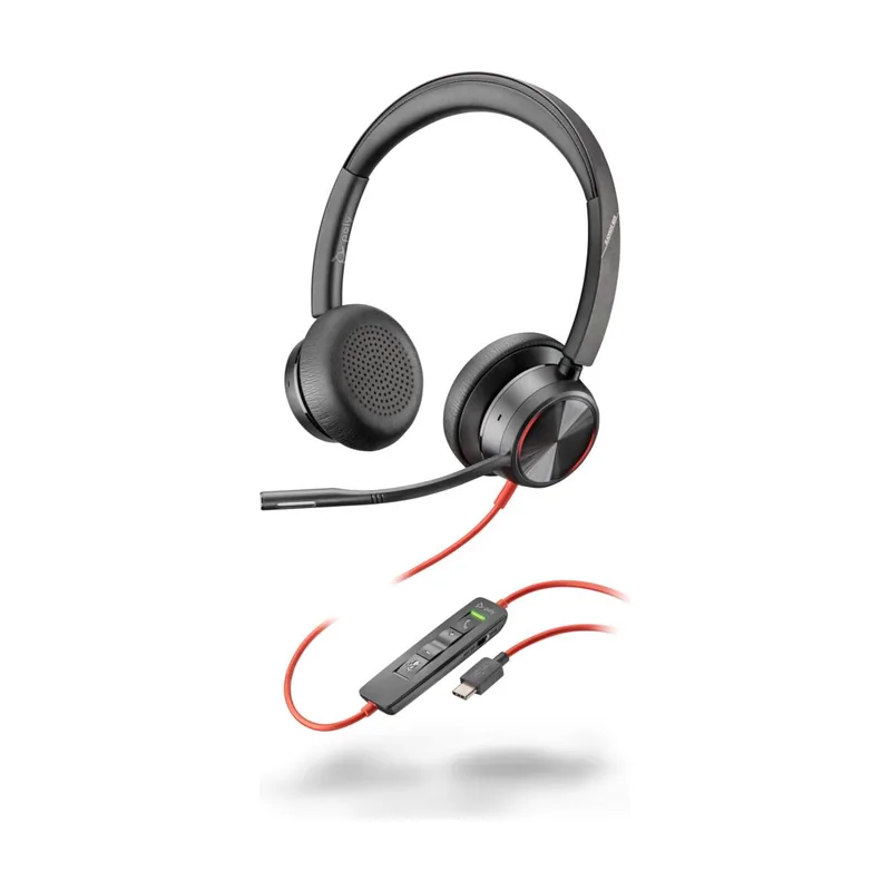 Plantronics/poly POLY Auriculares estéreo Blackwire 8225 USB-C + Adaptador USB-C/A