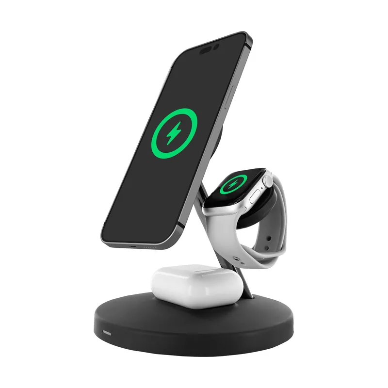 Muvit for change cargador 3 en 1 soporte magsafe+soporte iwatch+airpod