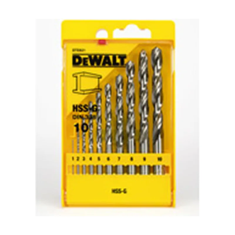 Stanley DeWalt DT5921-QZ juego de 10 brocas para metal HSS-G DIN 338 en cassette de plástico