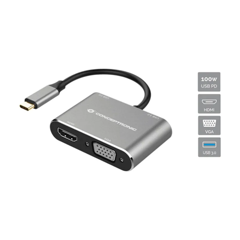 Conceptronic DONN16G Alámbrico USB 3.2 Gen 1 3.1 Gen 1 Type-C
