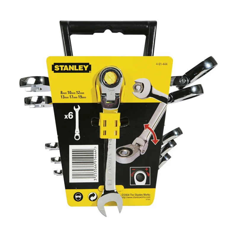 Stanley 4-91-444 Llave combinada de carraca con cabeza indexable