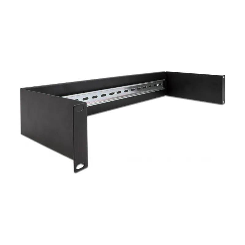 Delock 66884 organizador de cables Estante Canaleta ranurada para cables Negro 1 pieza s