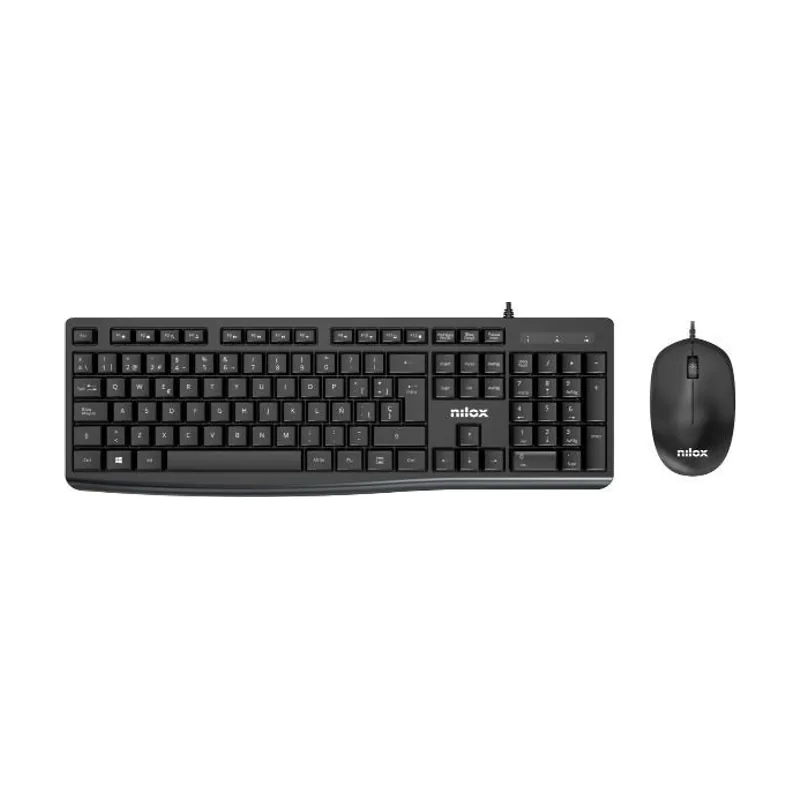 Nilox Teclado y Ratón NXKME0012 Negro QWERTY Español