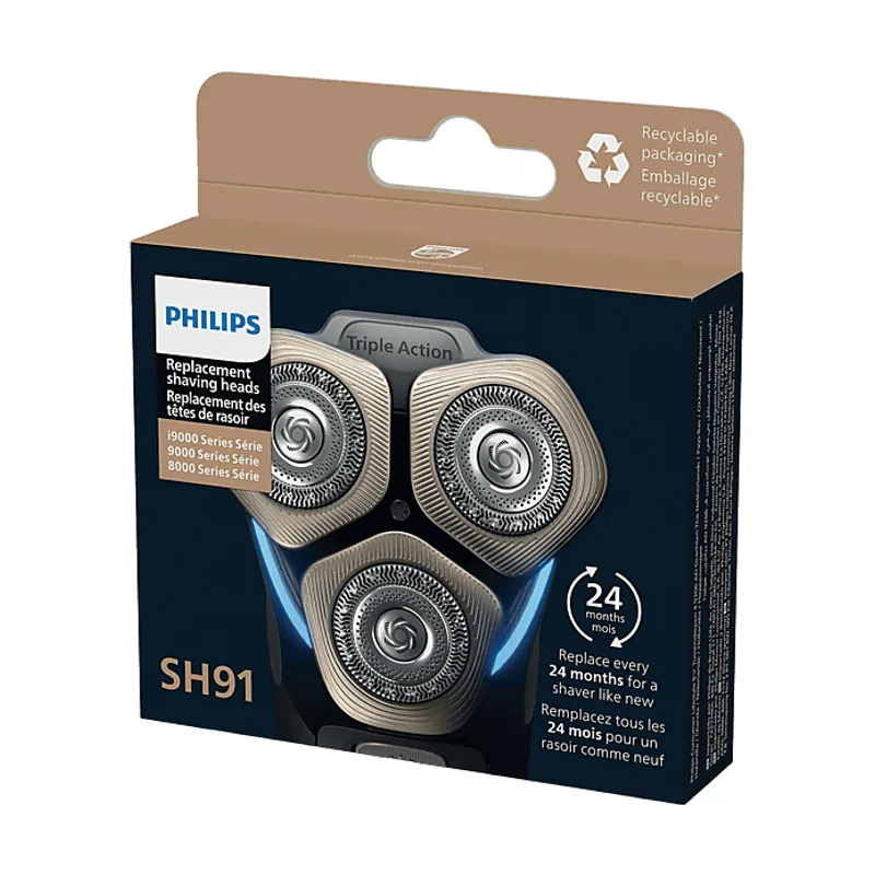 Philips SHAVER Series 9000 and SP9000 SH91/50 Sustitución de los cabezales de afeitado