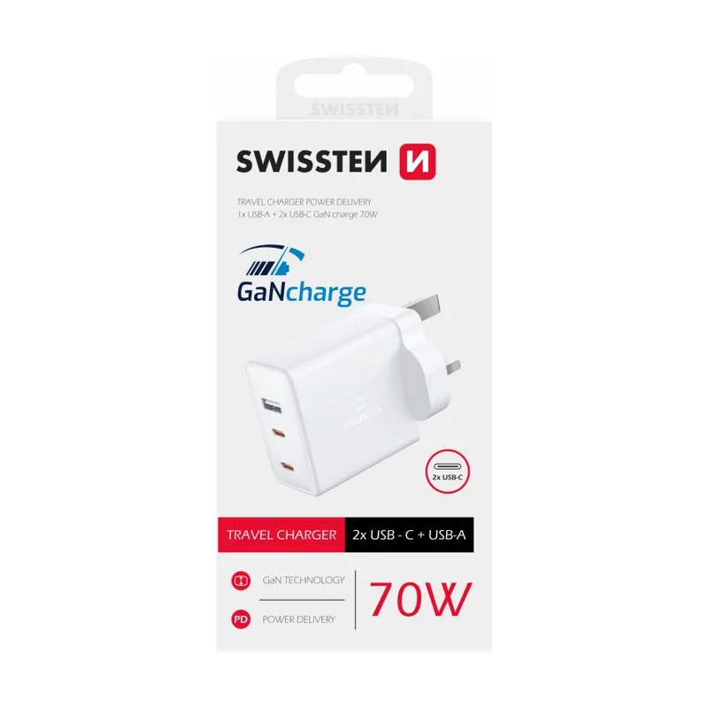 Swissten Travel charger gan 1x usb-c