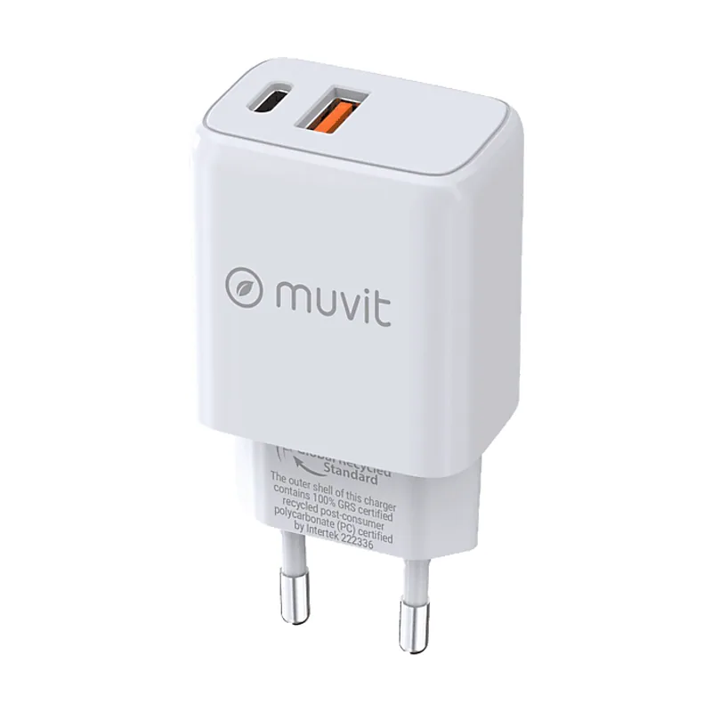 Muvit for Change Cargador de Pared 1 USB QC 3.0