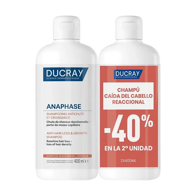 Ducray Duplo Anaphase Champú Anticaída Y Crecimiento 2x400 Ml