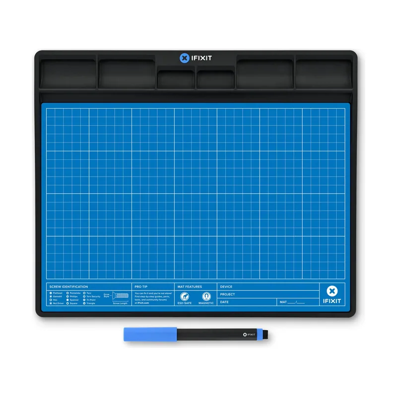 Ifixit FixMat alfombrilla de trabajo magnética con compartimentos para tornillos y componentes para reparaciones electrónicas