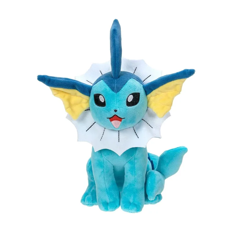 Jazwares Pokémon Peluche Vaporeon Peluche Suave de 20 cm con Detalles auténticos