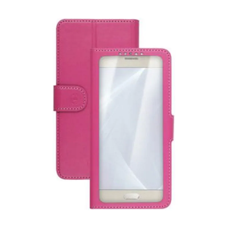 Celly UnicaView Funda Universal con Ventana Frontal con Sistema Slide Touch para de 5.0 "-5.5"