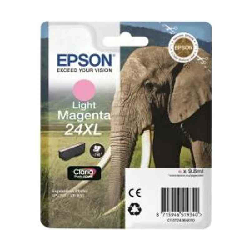 Epson Elephant Cartucho 24XL magenta claro etiqueta RF
