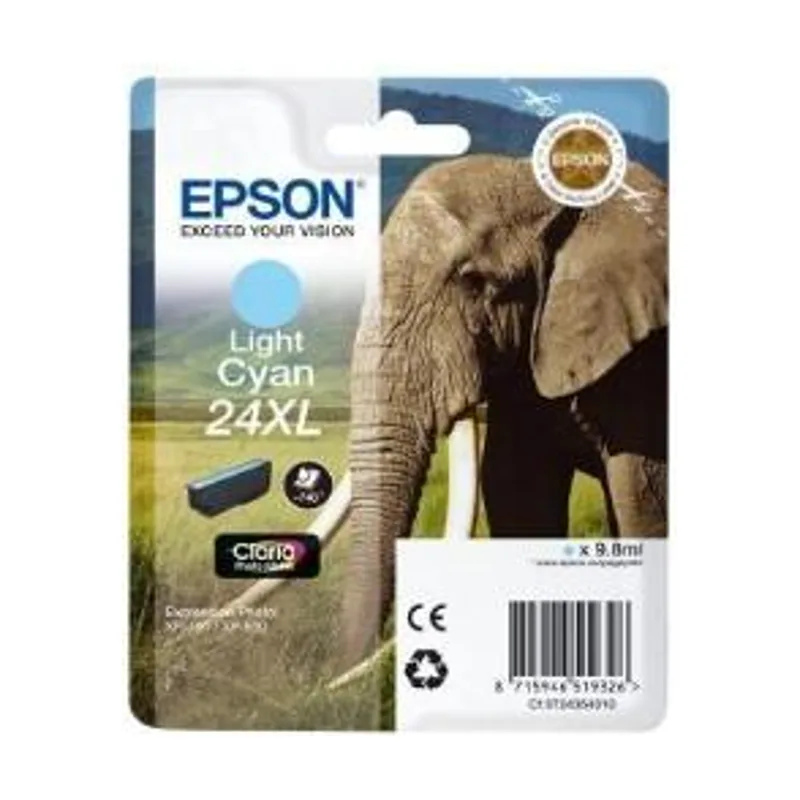 Epson Elephant Cartucho 24XL cian claro etiqueta RF