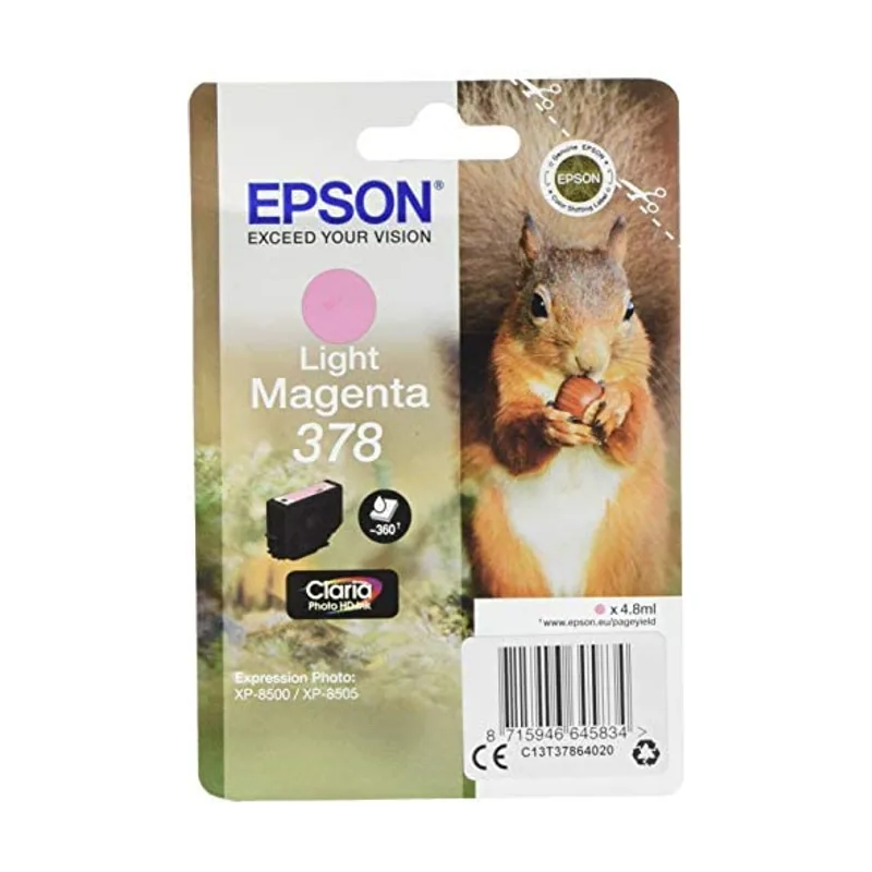 Epson Singlepack Light Magenta 378 Claria Photo HD Ink