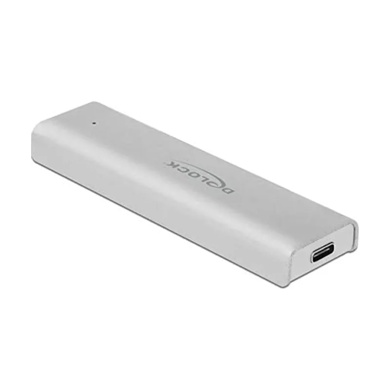 Delock 42634 caja para disco duro externo Caja externa para de estado sólido SSD Plata M.2